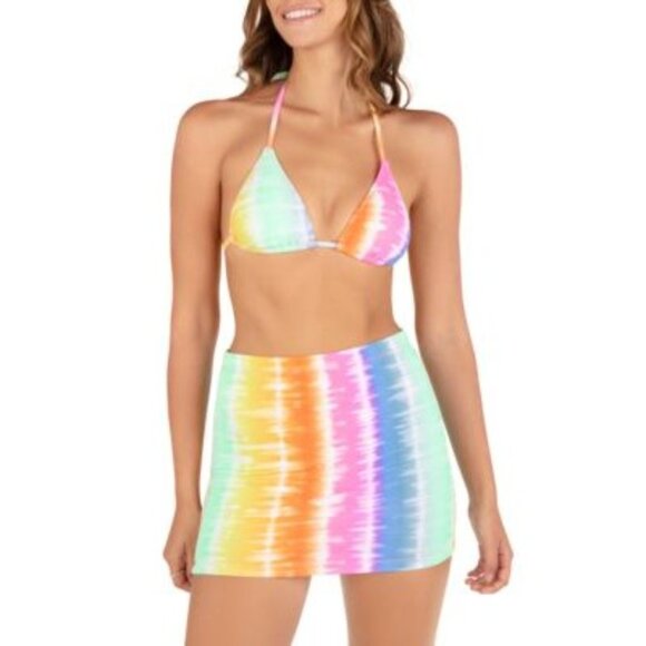 Hurley Womens Large Ombre Rainbow Cover Up Mini Skirt Stretch - Picture 10 of 10